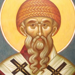 Именная оплечная икона Свят.Спиридона Тримифунтского